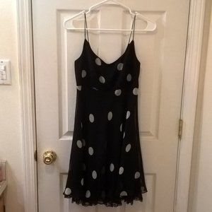 Hand-sewn Black and White Polka Dot Semi-Formal XS